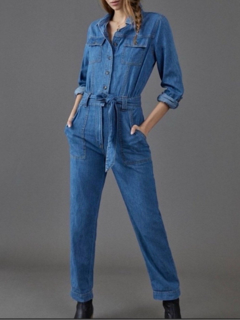 Anthropology Pilcro Denim Jumpsuit